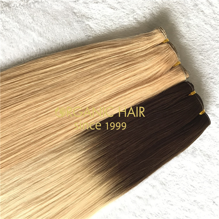 Stock best quality double drawn hand tied wefts A182